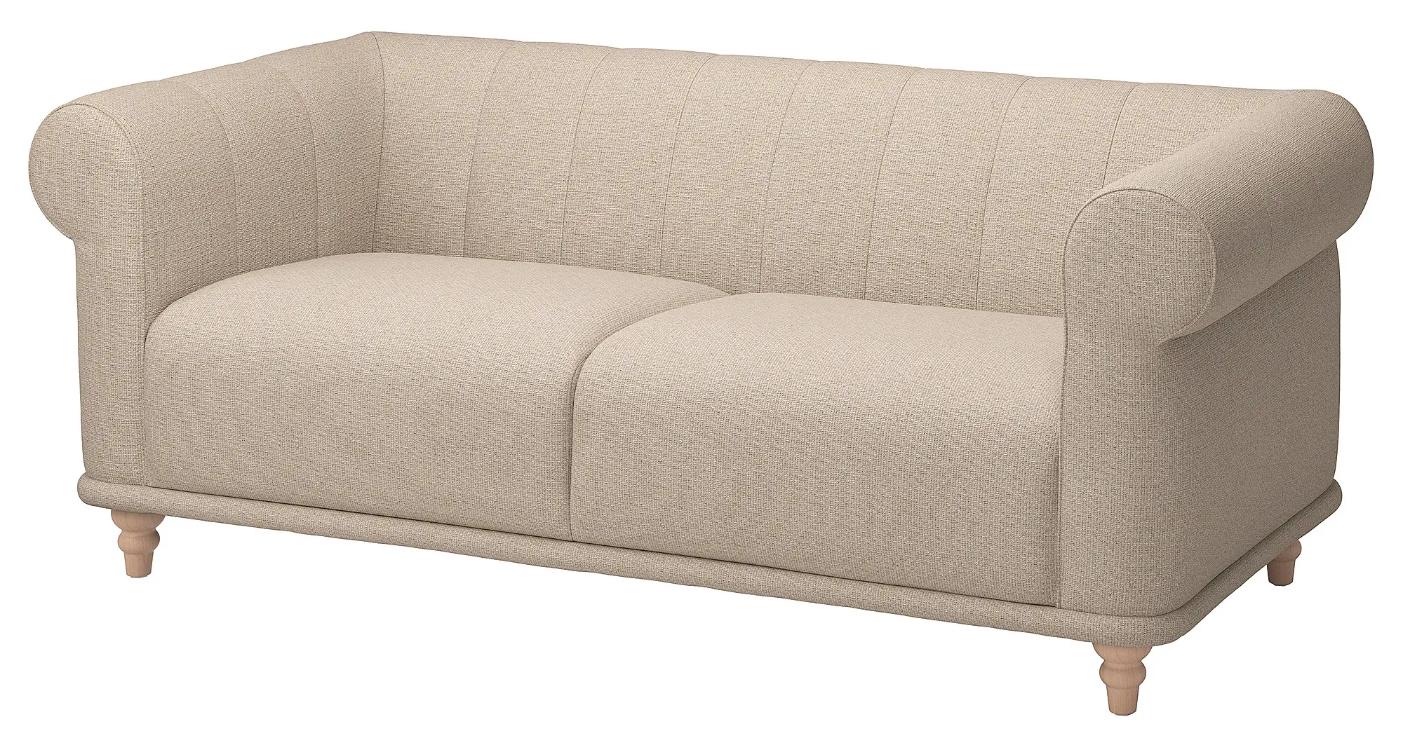 Диван Ikea Viskafors/Lejde 2-местный (Светло-бежевый/Береза)