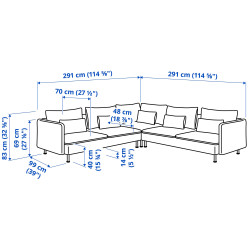 Диван угловой Ikea Soderhamn/Viarp 6-местный (Коричнево-бежевый) Thumb