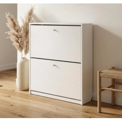 Тумба для обуви Fabrik Home 2Д 800 (Ясень Белый)