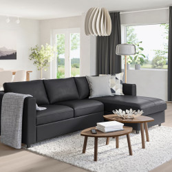 Диван Ikea Vimle/Grann/Bomstad 3-местный с шезлонгом (Черный)