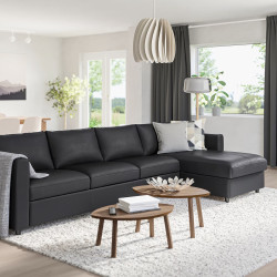 Диван Ikea Vimle/Grann/Bomstad 4-местный с шезлонгом (Черный)