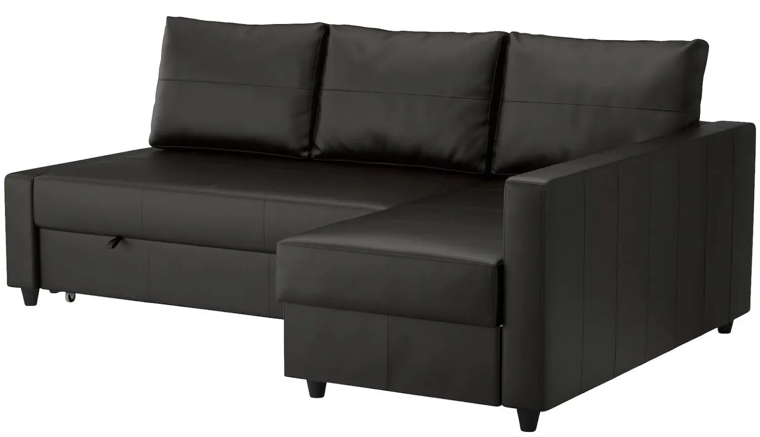 Canapea de colt Ikea Friheten/Bomstad cu depozitare (Negru)