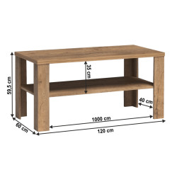 Masa pentru reviste Tempo Kondela Tedy T13 (Lefkas Oak) Thumb