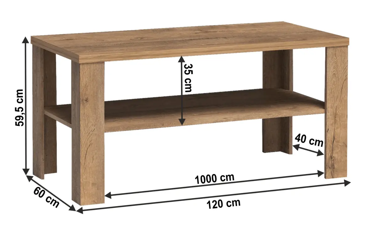 Masa pentru reviste Tempo Kondela Tedy T13 (Lefkas Oak)