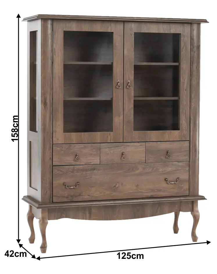 Витрина Tempo Kondela Vilar DA5 (Lefkas Oak)