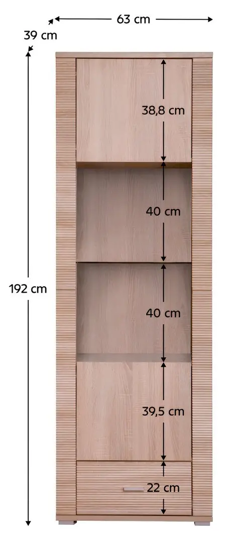Витрина Tempo Kondela Grand Typ 5 (Sonoma Oak) - 4