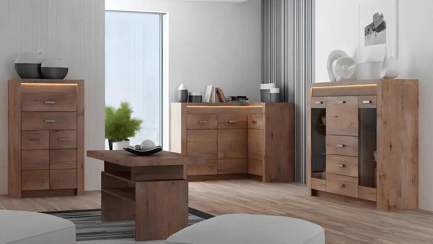 Tumba pentru TV Tempo Kondela Infinity I-09 (Ash Light) - 3