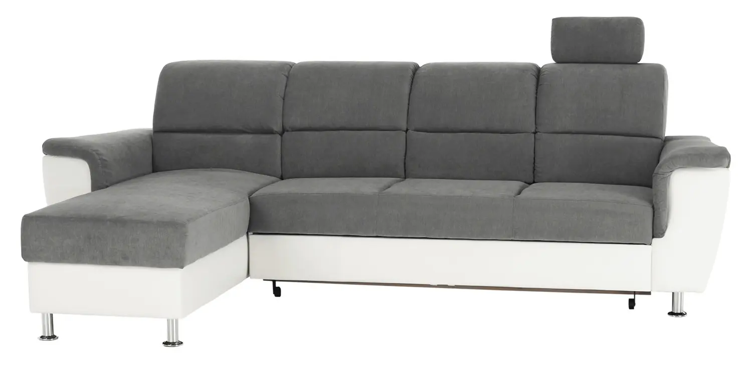 Диван угловой раскладной Mobhaus Santiago Left (White/Gray)