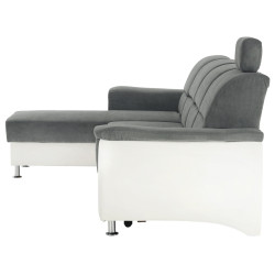 Диван угловой раскладной Mobhaus Santiago Left (White/Gray) Thumb