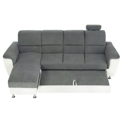 Диван угловой раскладной Mobhaus Santiago Left (White/Gray) Thumb