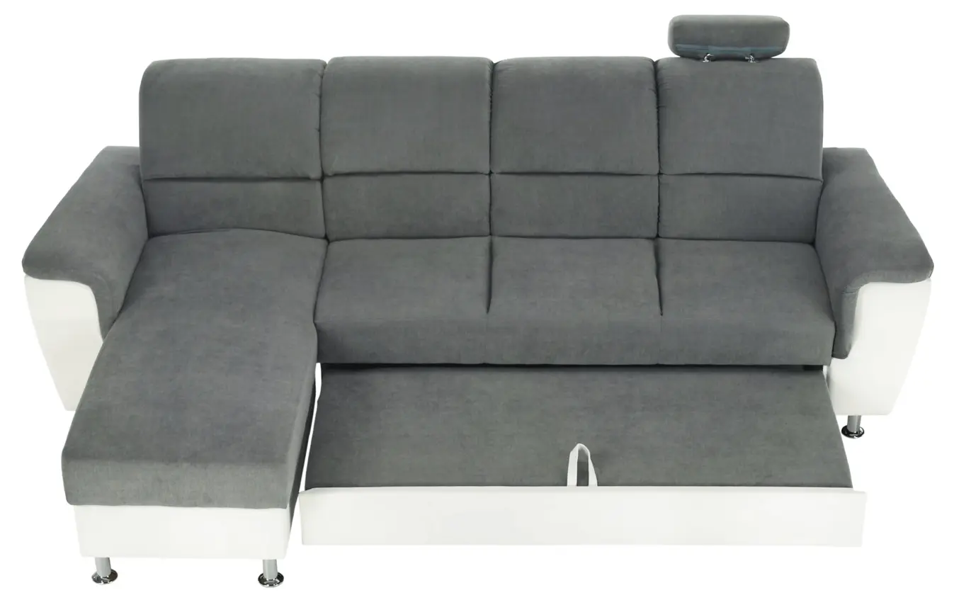 Диван угловой раскладной Mobhaus Santiago Left (White/Gray)