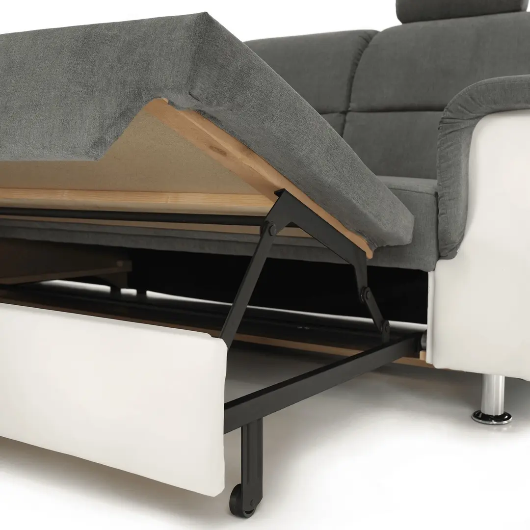 Диван угловой раскладной Mobhaus Santiago Left (White/Gray)