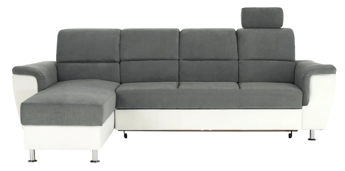 Диван угловой раскладной Mobhaus Santiago Left (White/Gray)