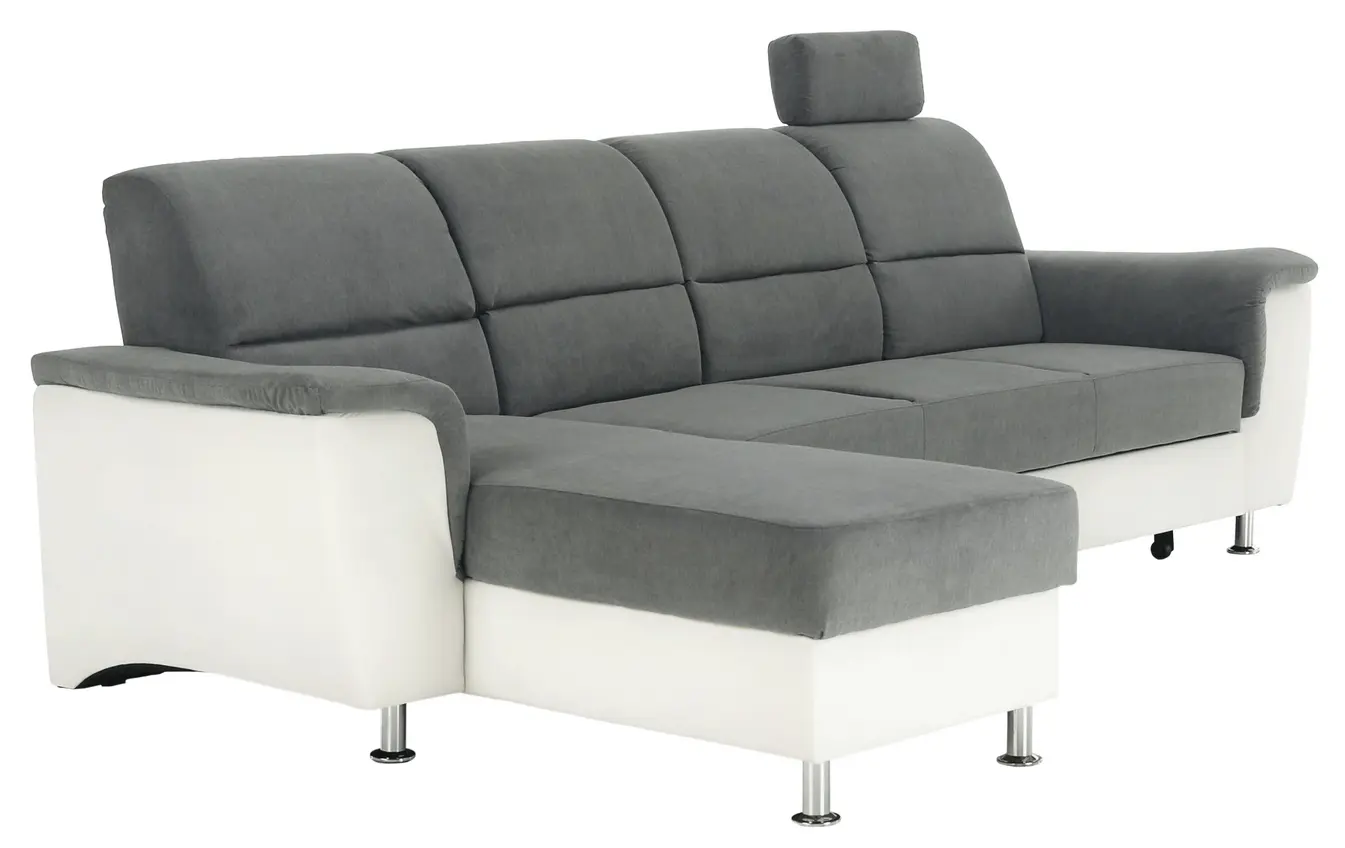 Диван угловой раскладной Mobhaus Santiago Left (White/Gray)