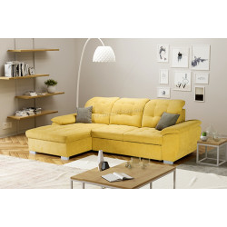 Canapea de colt extensibila Mobhaus Evangelin Left (Mustard)