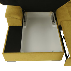 Canapea de colt extensibila Mobhaus Evangelin Left (Mustard) Thumb