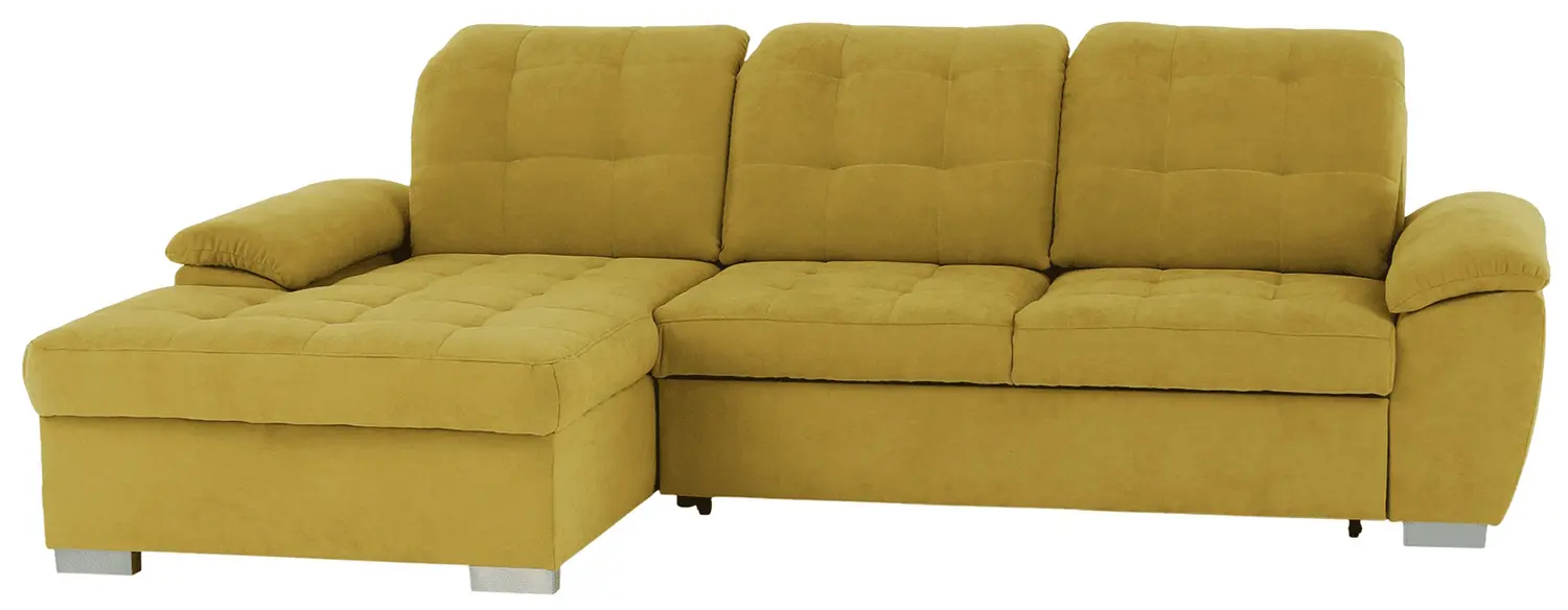 Canapea de colt extensibila Mobhaus Evangelin Left (Mustard) - 2