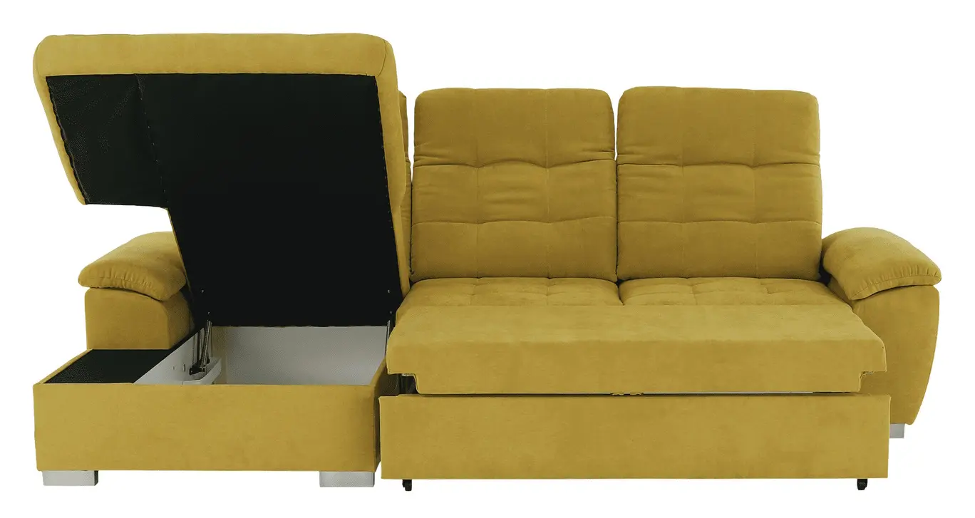 Canapea de colt extensibila Mobhaus Evangelin Left (Mustard) - 3