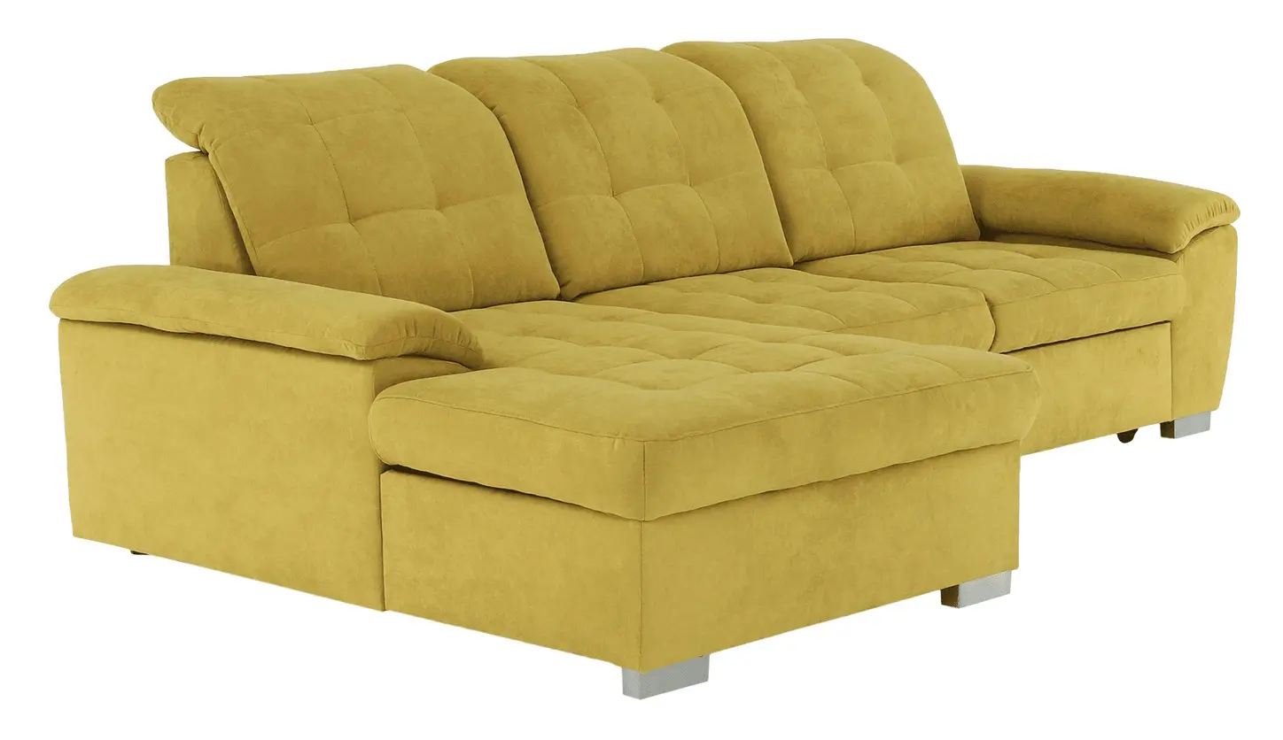 Canapea de colt extensibila Mobhaus Evangelin Left (Mustard) - 5