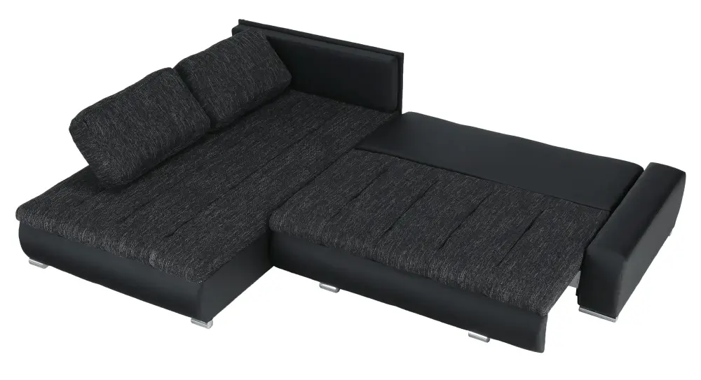 Canapea de colt extensibila Mobhaus Toniks (Black)