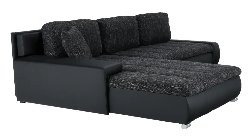 Canapea de colt extensibila Mobhaus Toniks (Black)