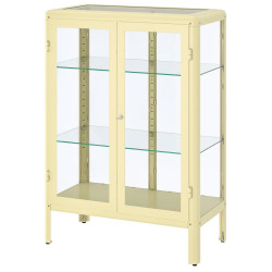 Vitrina Ikea Fabrikor cu uşi de sticlă 81x113 (Galben Deschis) Thumb