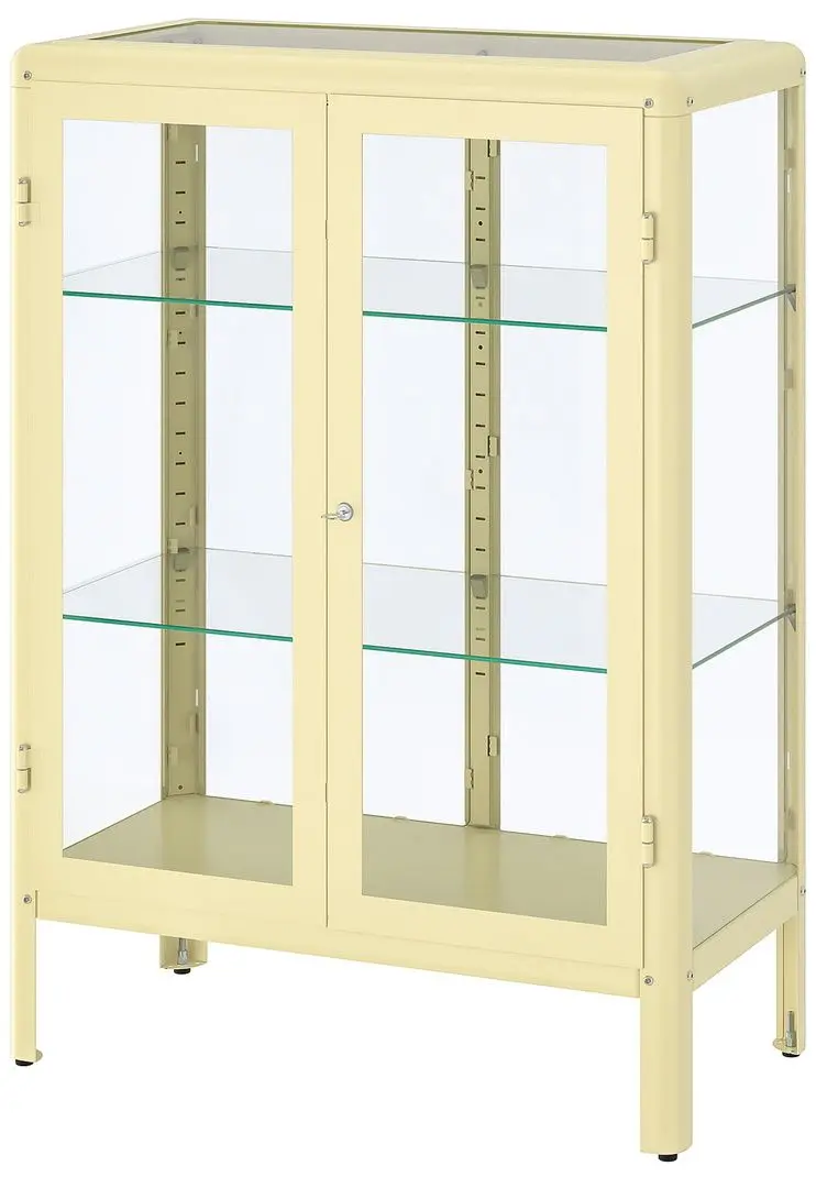 Vitrina Ikea Fabrikor cu uşi de sticlă 81x113 (Galben Deschis) - 2