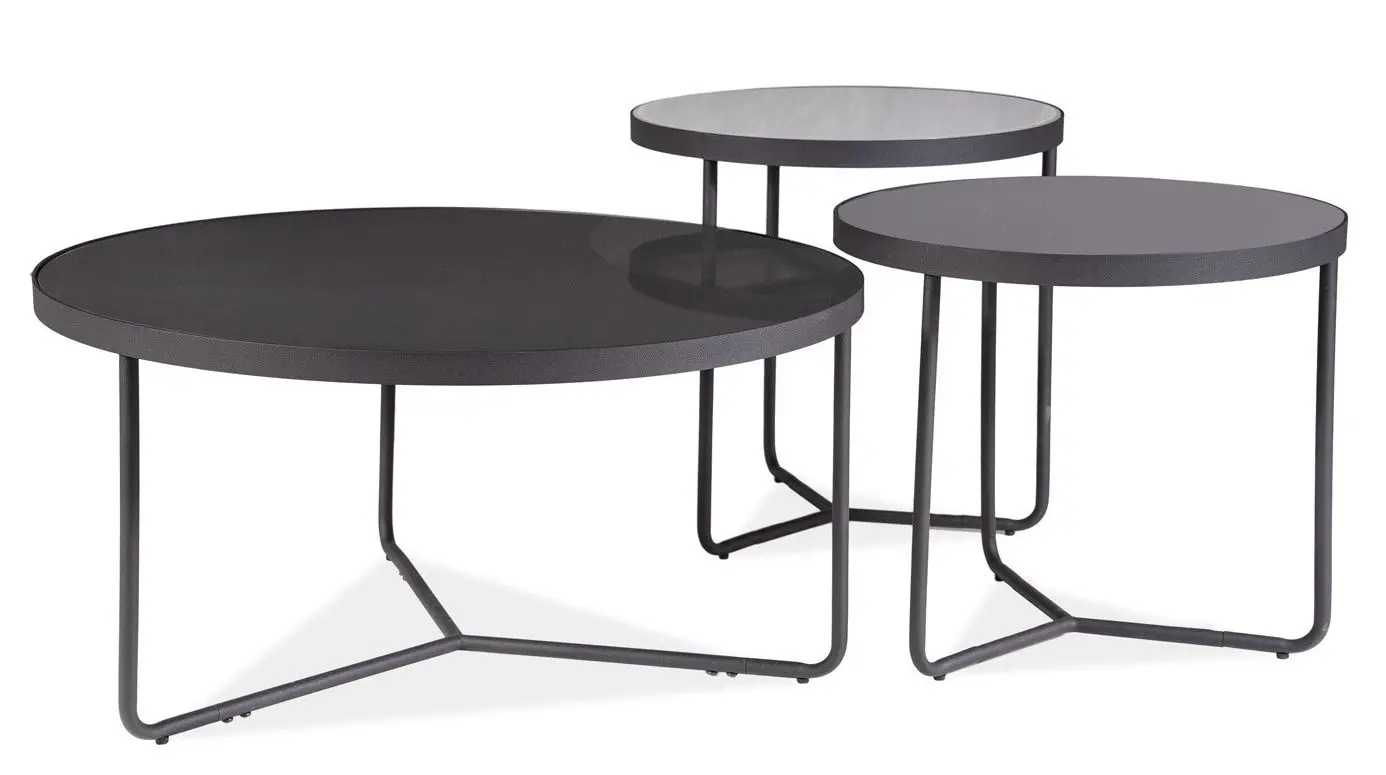 Set masute pentru reviste Signal Artemida (Gray/Black)