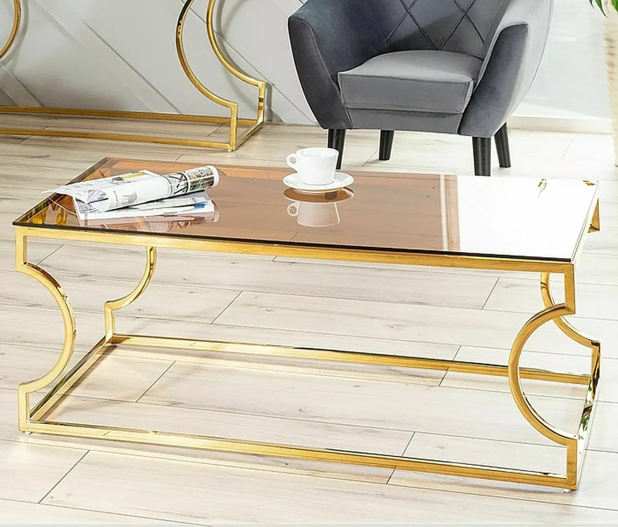 Masa pentru reviste Signal Kenzo A (Smocky Amber/Gold)