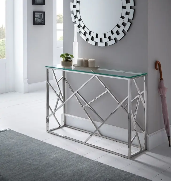 Masa auxiliara Signal Escada C (Transparent/Silver)