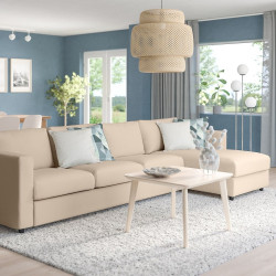 Canapea colt Ikea Vimle/Hallarp 4-locuri/sezlong (Bej)