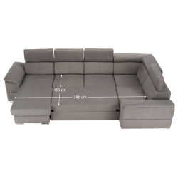 Диван П-образный раскладной Mobhaus Segoria Roh Left (Gray-Brown) Thumb