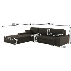 Диван угловой раскладной Mobhaus Toniks (Brown) Thumb