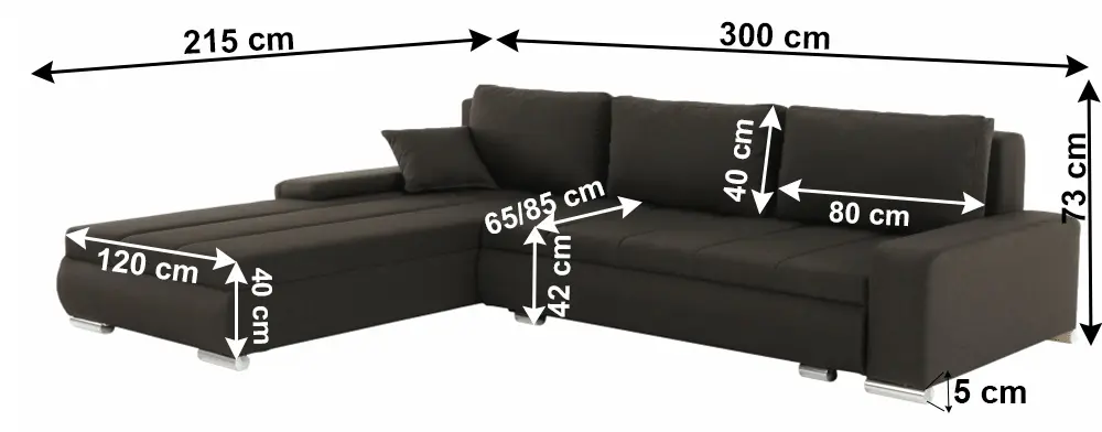 Диван угловой раскладной Mobhaus Toniks (Brown)