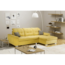Canapea de colt extensibila Mobhaus Evangelin Right (Mustard)