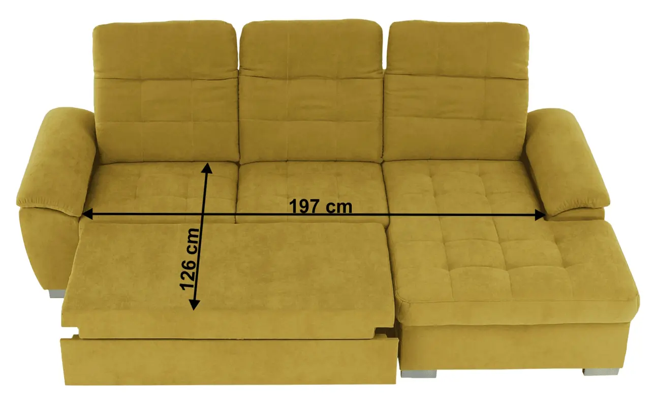 Диван угловой раскладной Mobhaus Evangelin Right (Mustard) - 11