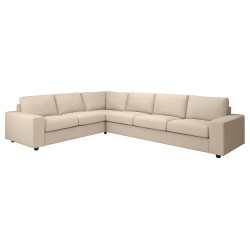 Canapea colt Ikea Vimle/Hallarp 5 locuri/brate late (Bej) Thumb