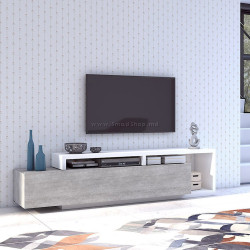 Tumba pentru TV Helvetia Bota №40 1S (White/Colorado Concrete)