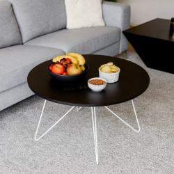 Masa pentru reviste Mobhaus Mikel New (Black Oak/White)