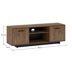 Тумба РТВ Tempo Kondela Delis B (Bolzano Oak/Black) Thumb