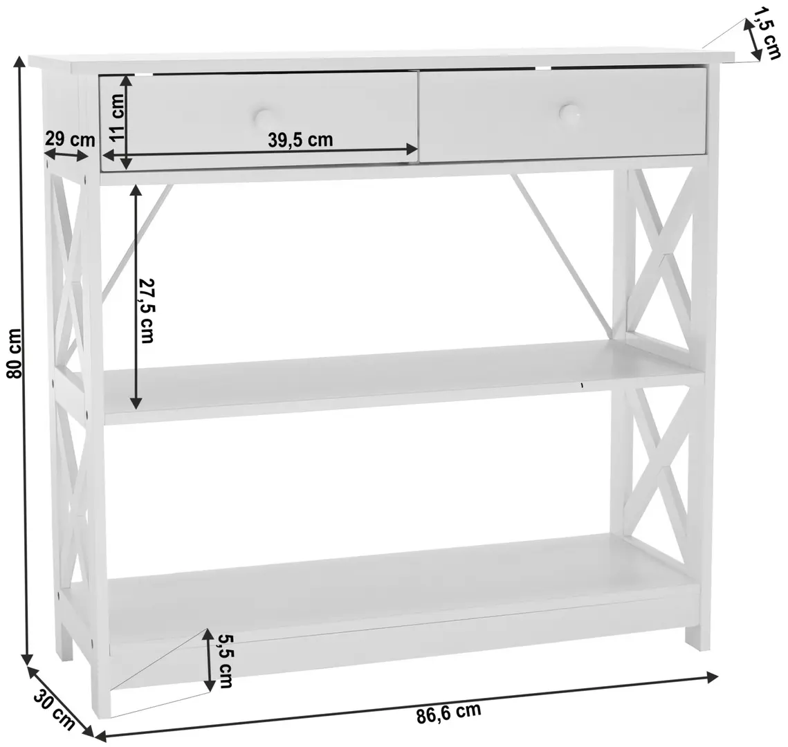 Консольный стол Mobhaus Lomir (White) - 9