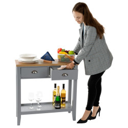 Masa auxiliara Mobhaus Jerevan (Gray/Light Walnut) Thumb