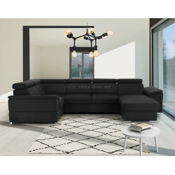 Canapea in forma de U extensibila Mobhaus Segoria Roh Right (Dark Gray)