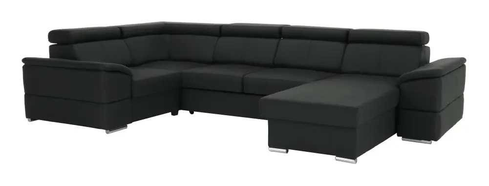 Canapea in forma de U extensibila Mobhaus Segoria Roh Right (Dark Gray) - 14