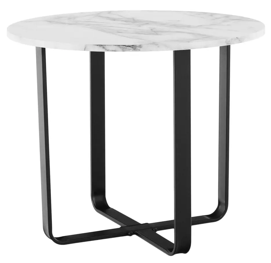 Masa pentru reviste Mobhaus Salino (White Marble/Black)