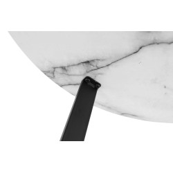 Masa pentru reviste Mobhaus Salino (White Marble/Black) Thumb