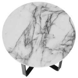 Masa pentru reviste Mobhaus Salino (White Marble/Black) Thumb