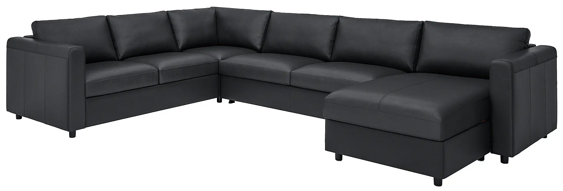 Canapea de colt extensibila Ikea Vimle/Grann/Bomstad 5 locuri/sezlong (Negru)
