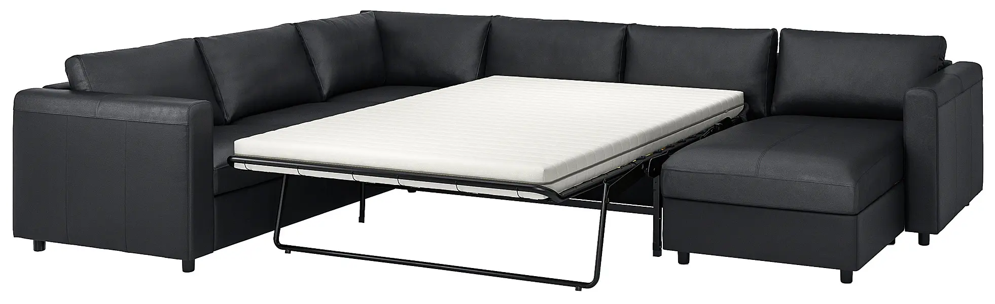 Canapea de colt extensibila Ikea Vimle/Grann/Bomstad 5 locuri/sezlong (Negru)