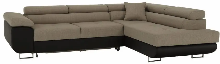 Canapea de colt extensibila Tempo Kondela Amareto New Right (Brown/Beige) - 5